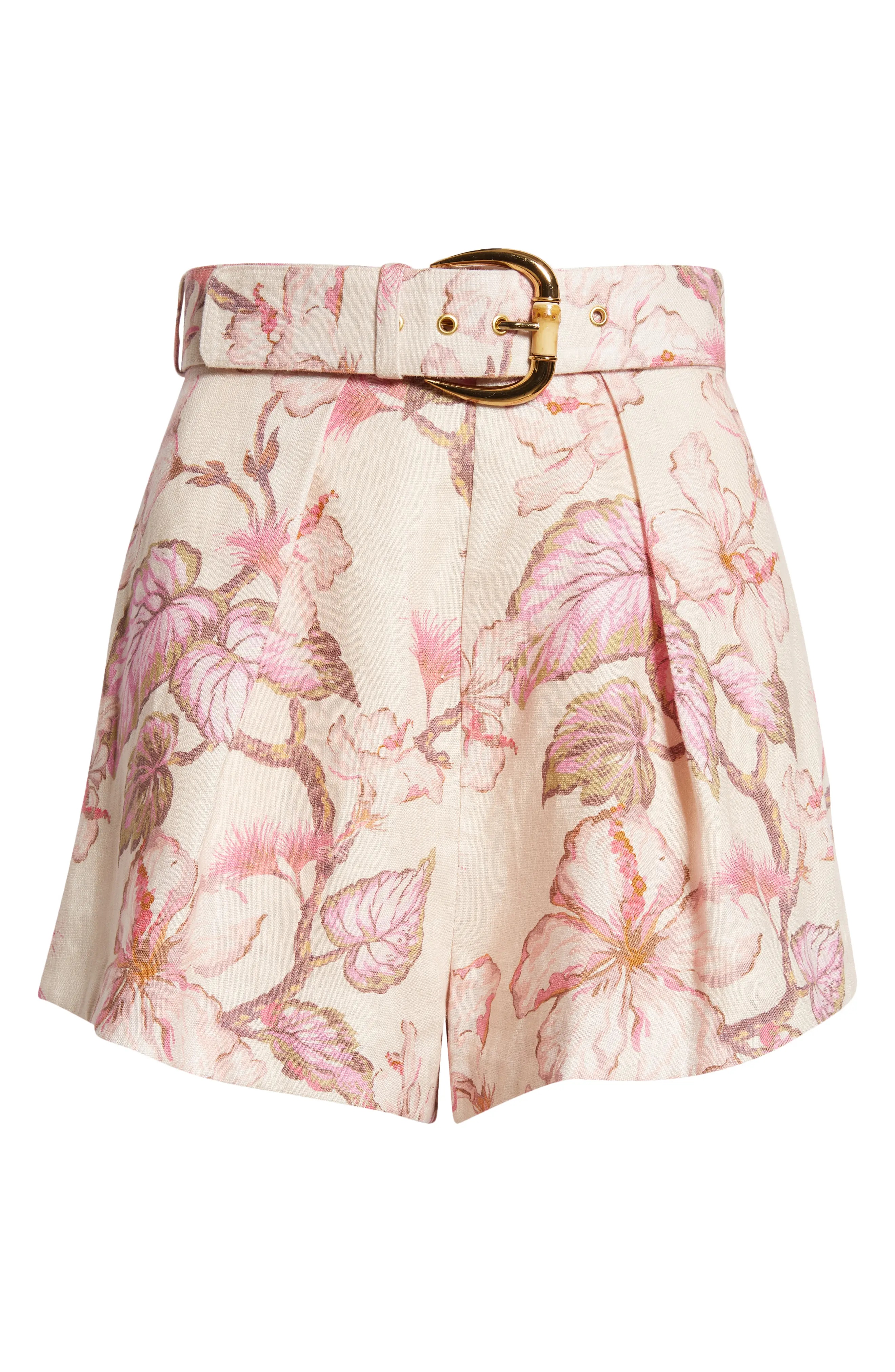 Matchmaker Floral Belted Linen Shorts - 6