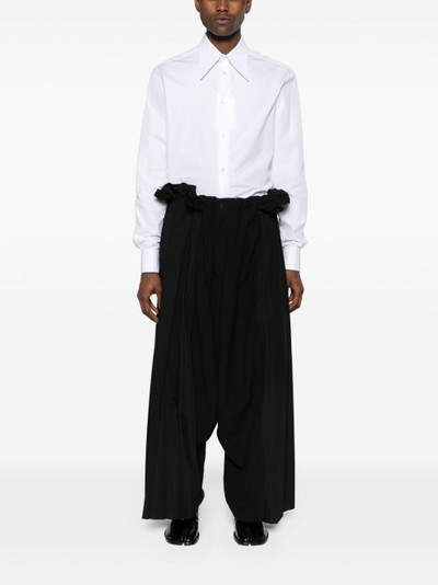 Yohji Yamamoto pleated wide-leg trousers outlook