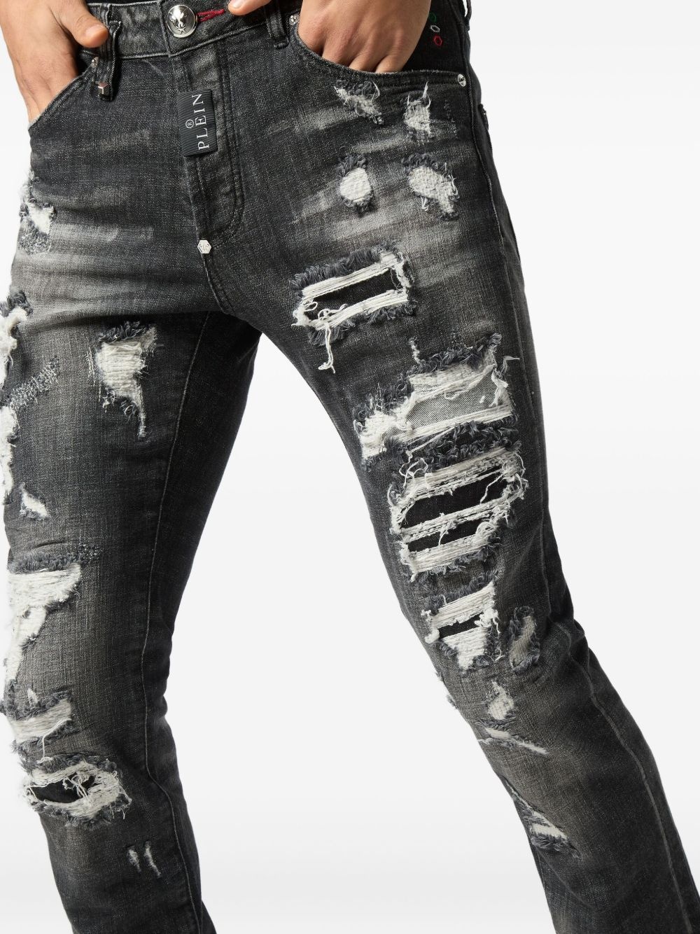distressed-effect jeans - 5