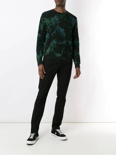 SAINT LAURENT abstract-print long-sleeve jumper outlook