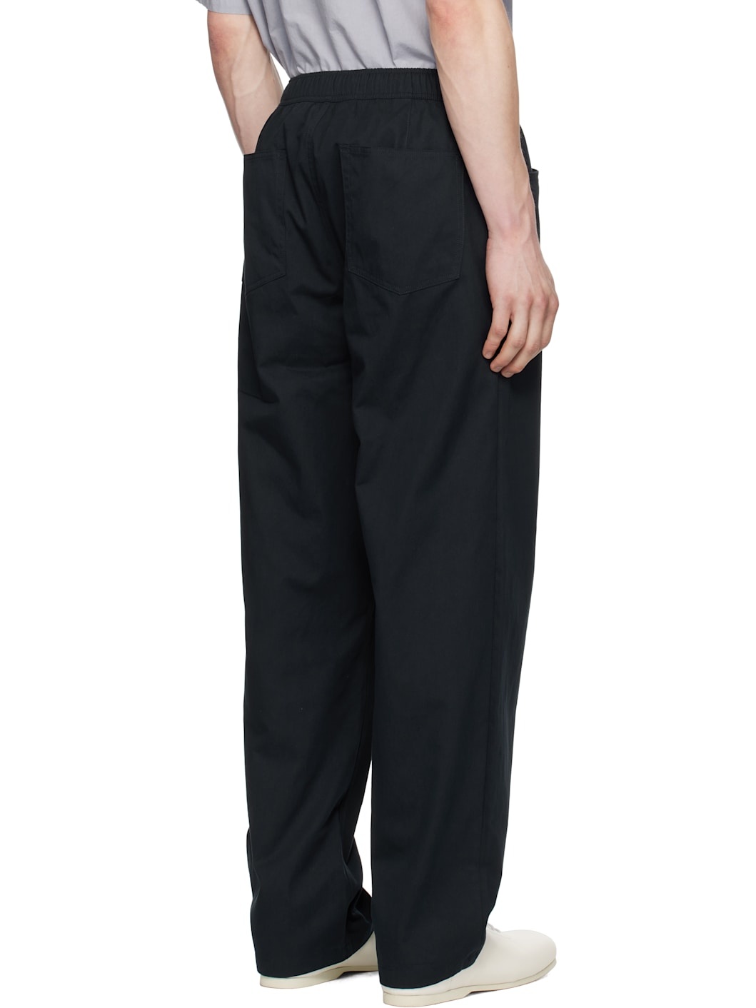 Navy Ragnar Fine Broken Twill Trousers - 3