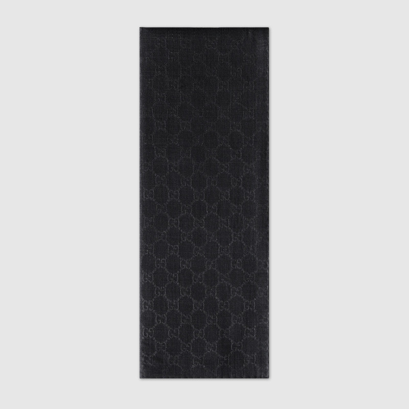 GG wool and silk jacquard stole 1