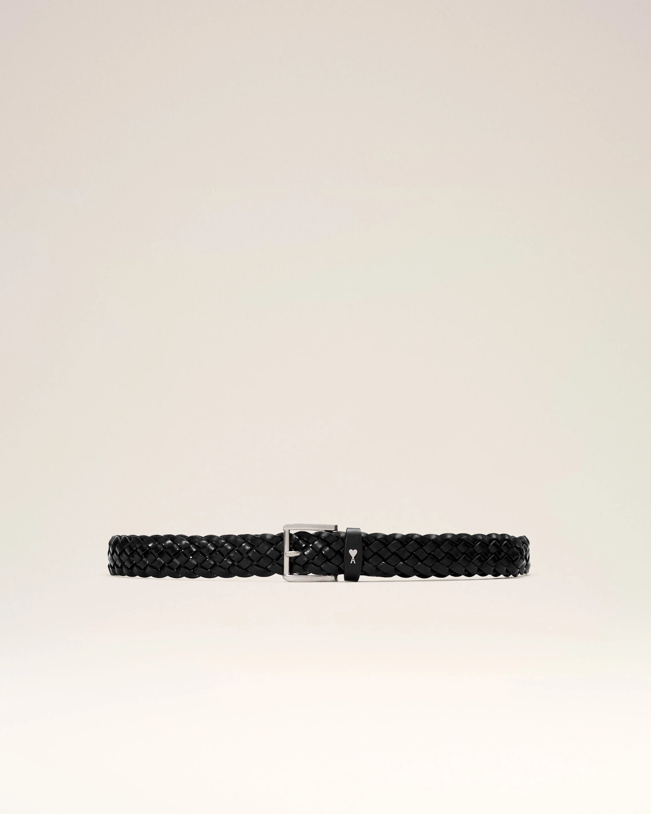 BLACK BRAIDED PARIS PARIS COW LEATHER BELT 30MM - 1