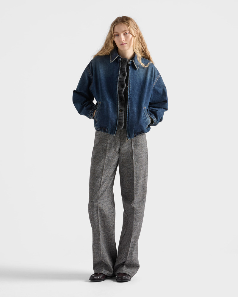 Prada Washed denim blouson jacket outlook