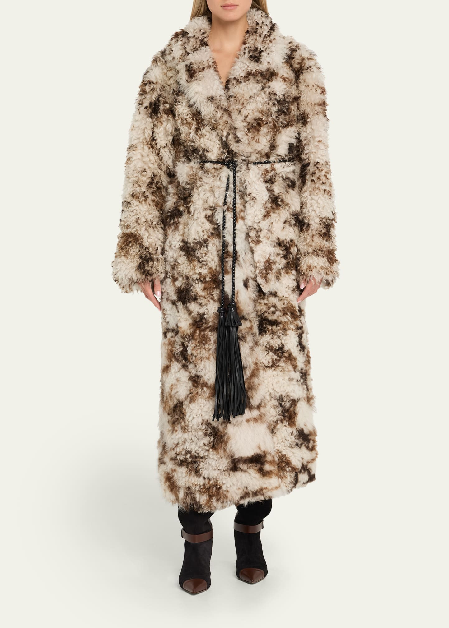 Ceryse Long Shearling Coat - 2
