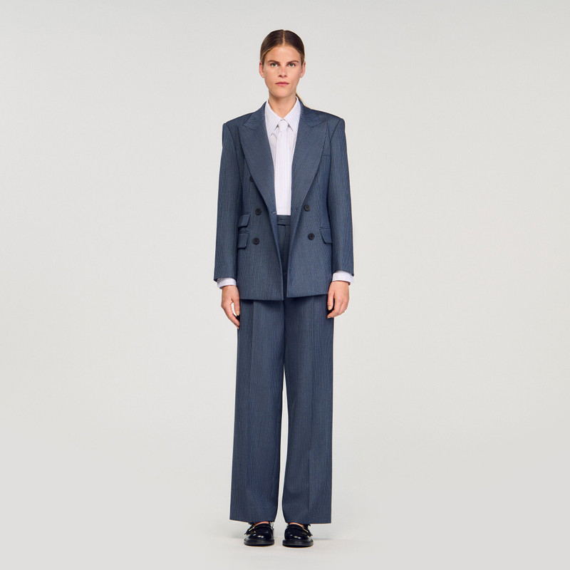 Sandro STRIPED TAILORED JACKET outlook