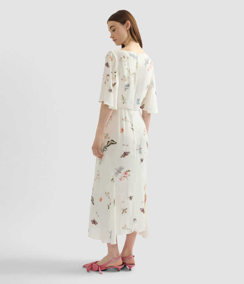 PRINTED CREPE MIDI DRESS 3