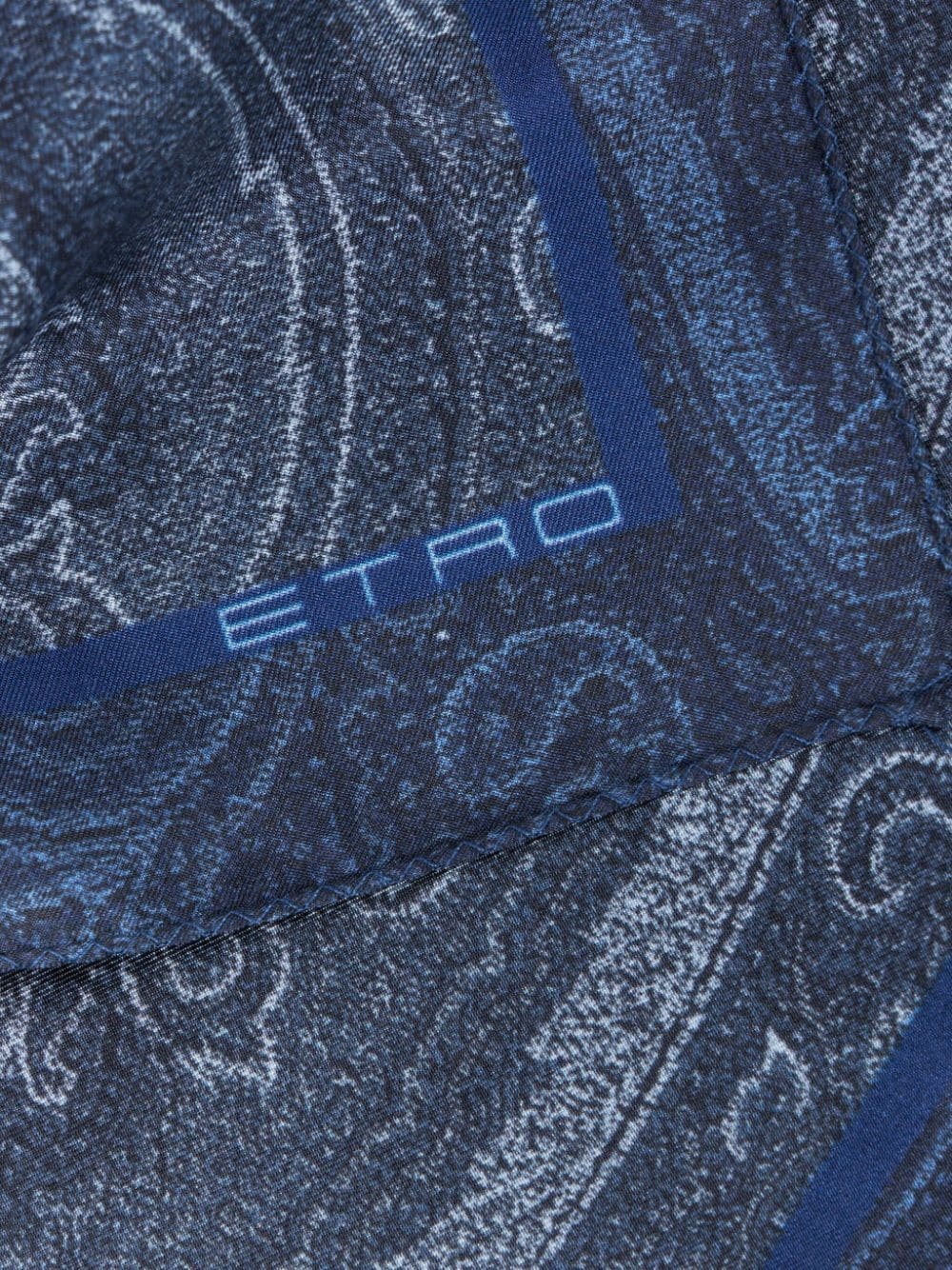 paisley-logo-print silk scarf - 2