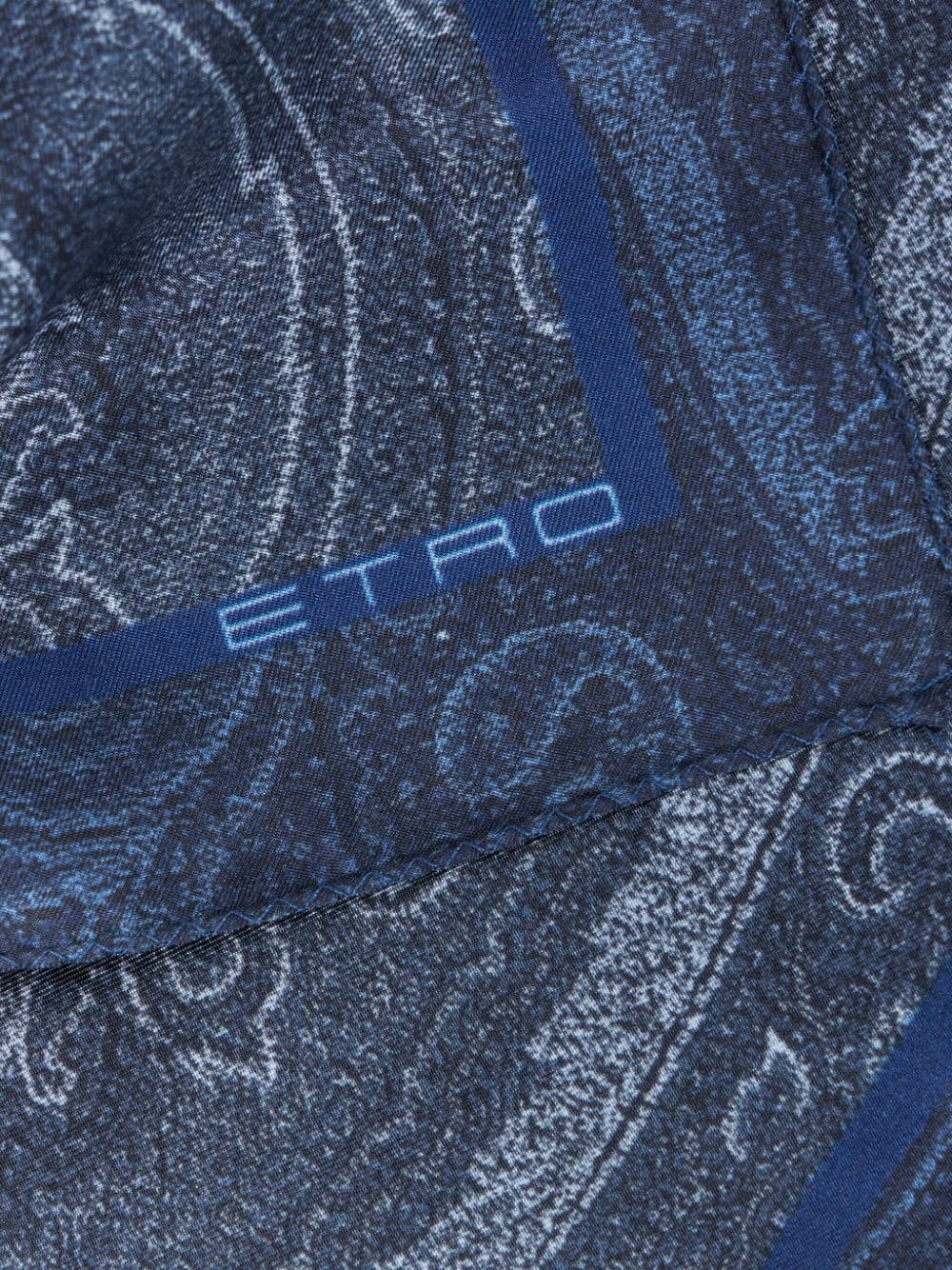 paisley-logo-print silk scarf - 2