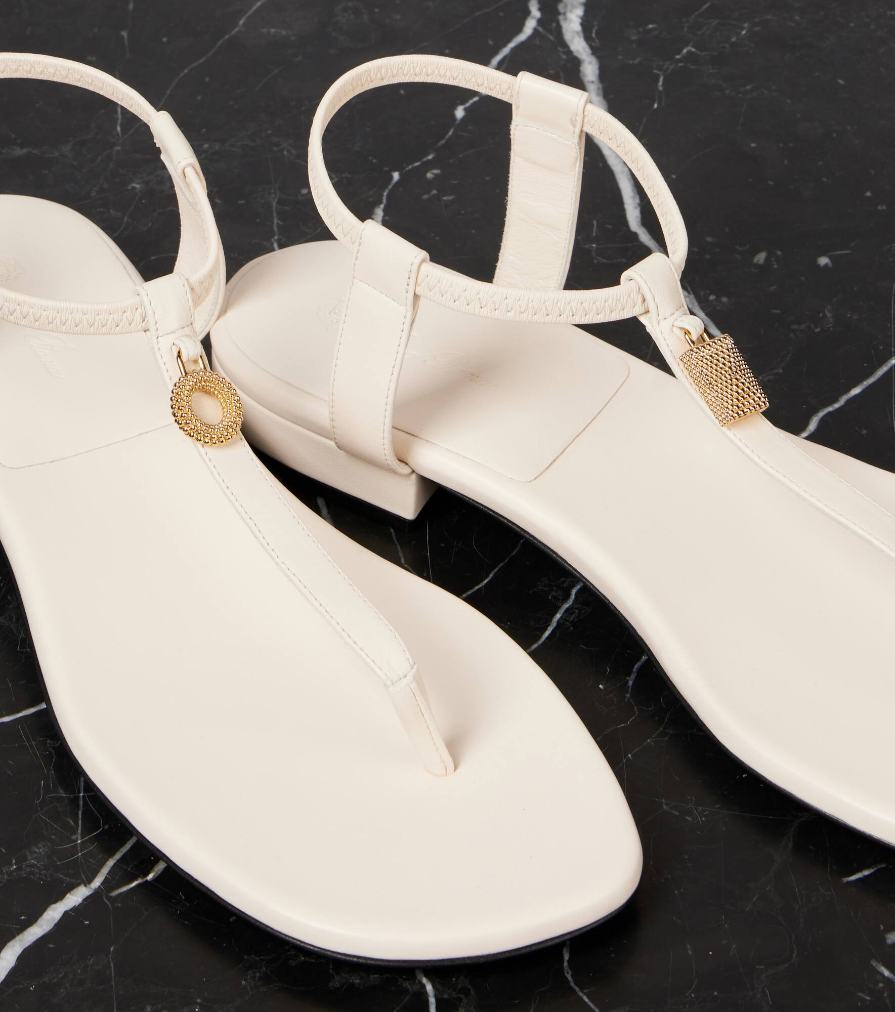 Mindil embellished leather thong sandals - 5