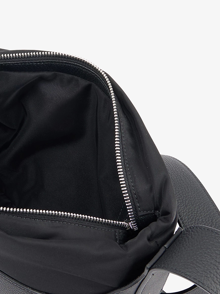Cut-out leather shoulder bag - 4
