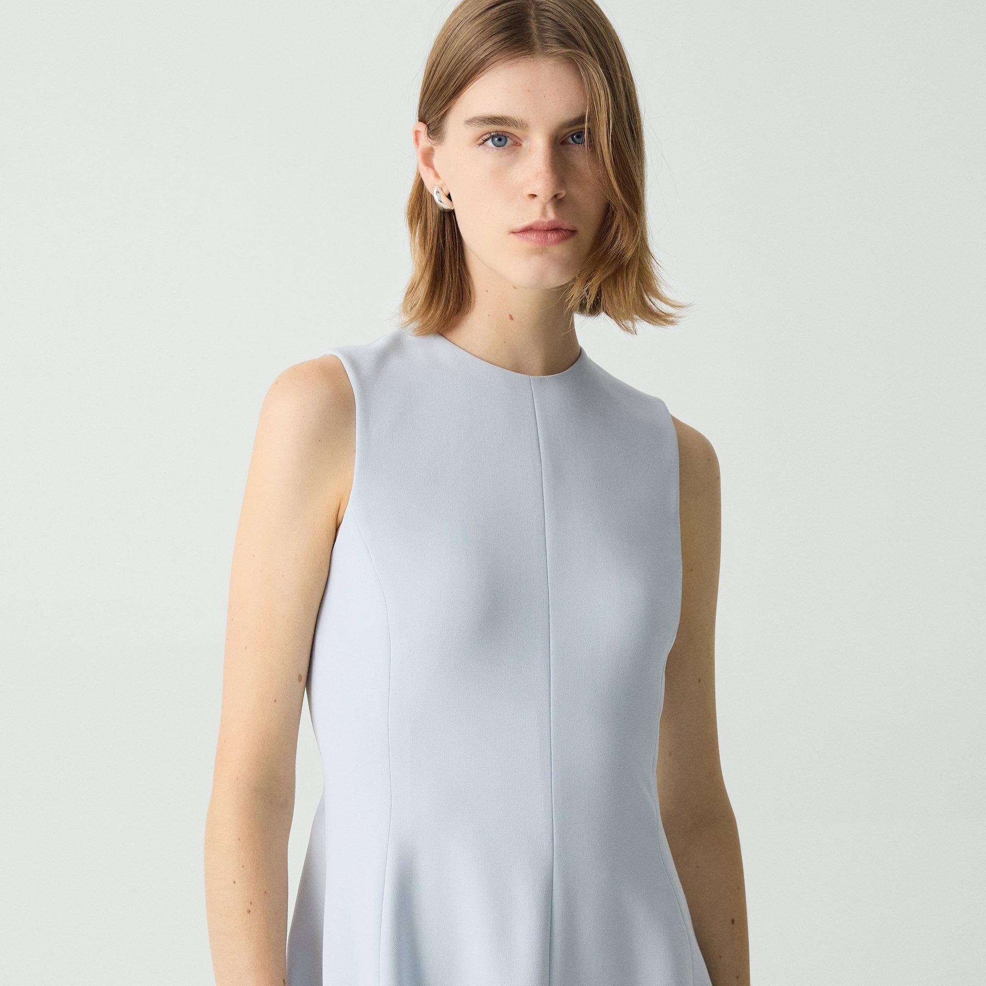 Fit-and-Flare Dress in Admiral Crepe - 5