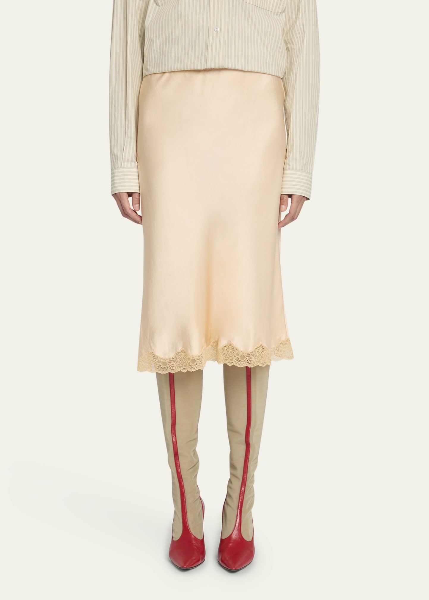 Irene Silk Slip Skirt - 4
