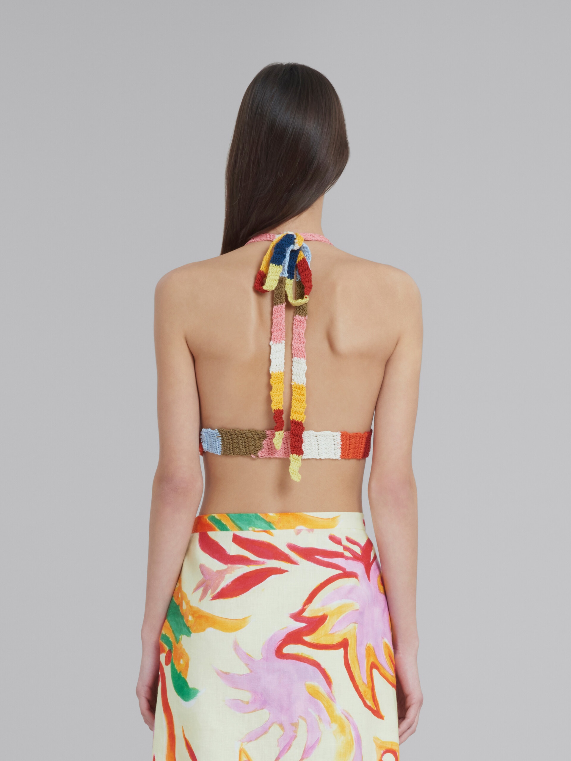 MARNI X NO VACANCY INN - MULTICOLOUR COTTON-KNIT TRIANGLE TOP - 3