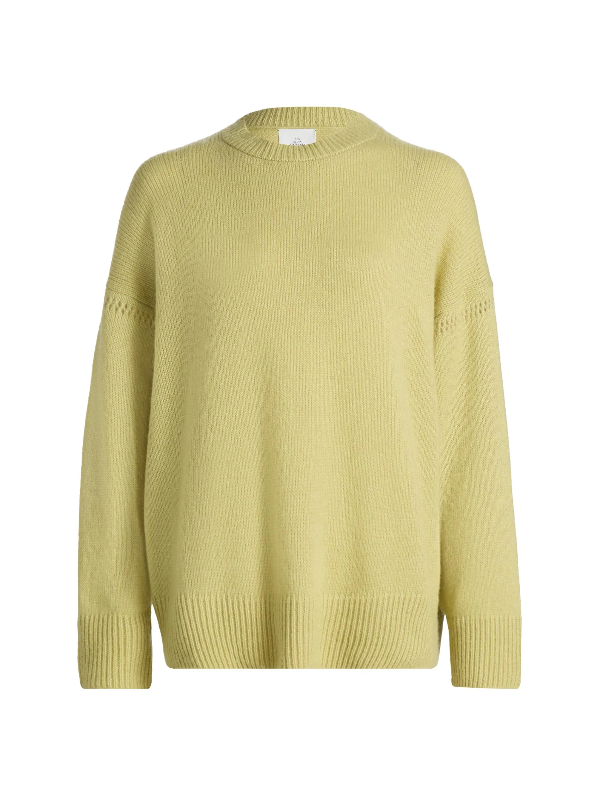 Women's Nimbus Calla Cashmere-Cotton Crewneck Sweater - Sage - 1