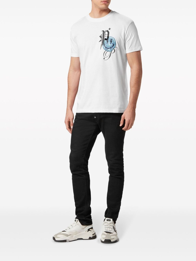 PHILIPP PLEIN Smile-print cotton T-shirt outlook