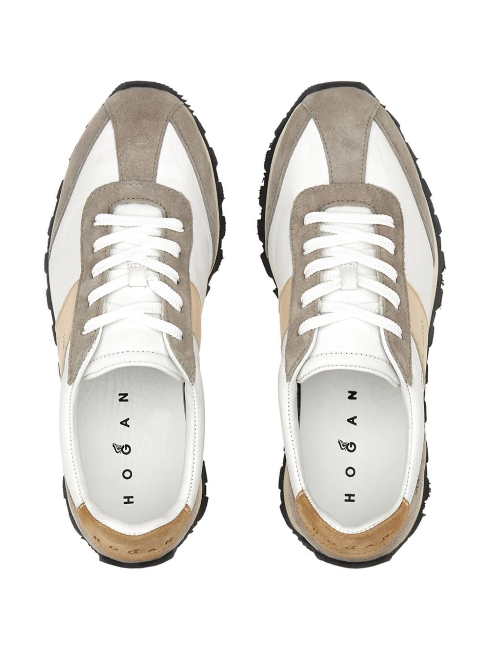 H671 panelled leather sneakers - 5