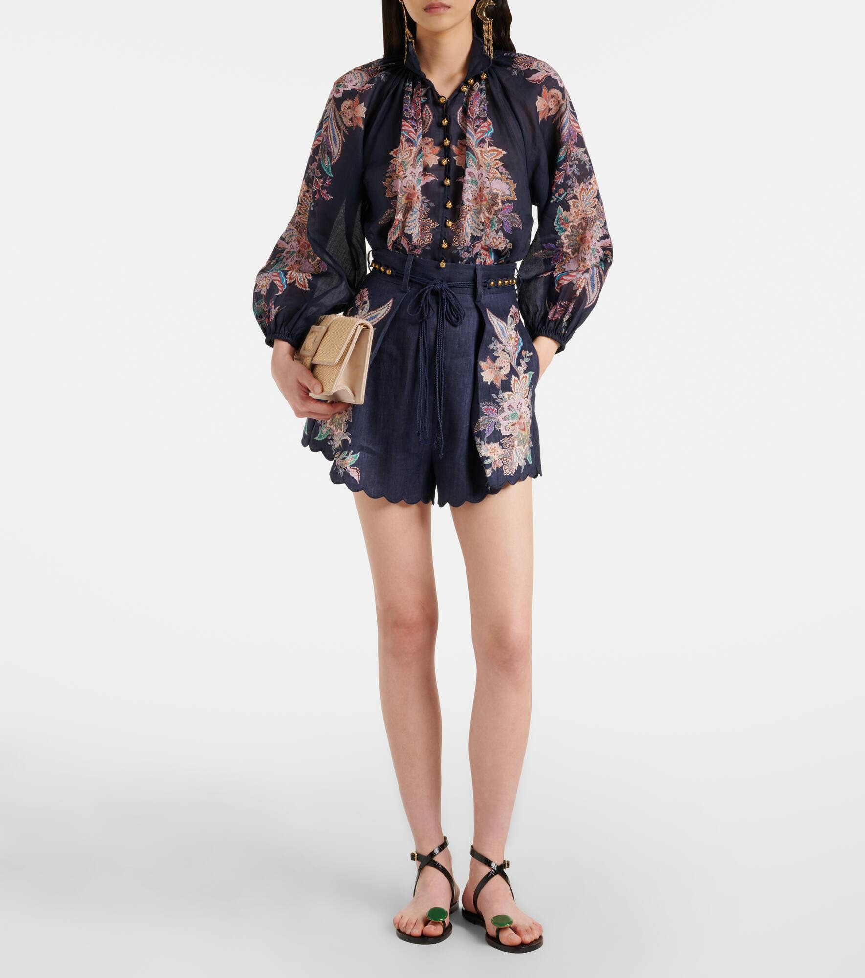 Rhiannon printed ramie blouse - 2