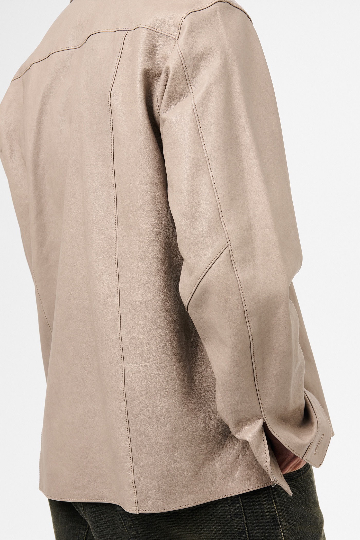 Welding Shirt 70S Grey Velvet Lamb skin - 5