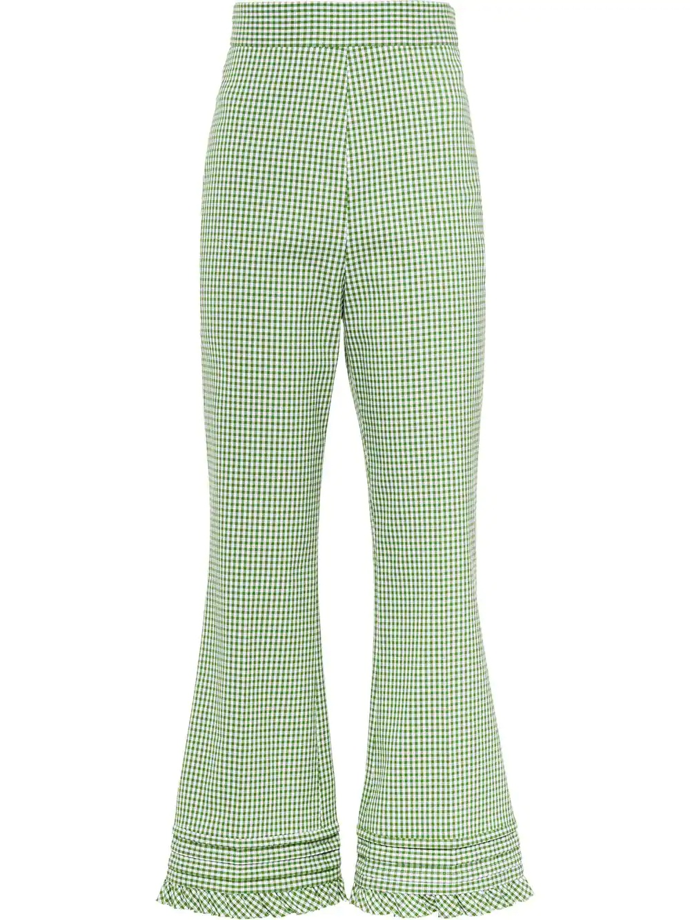 flared gingham trousers - 1