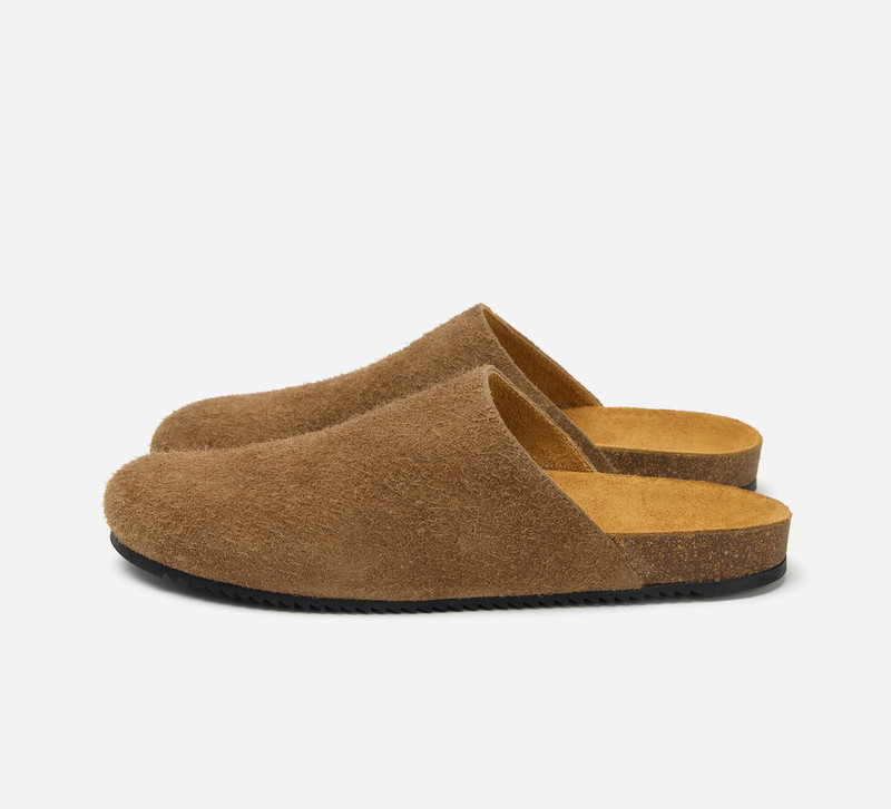 Mule - Shaggy Chestnut Suede 1