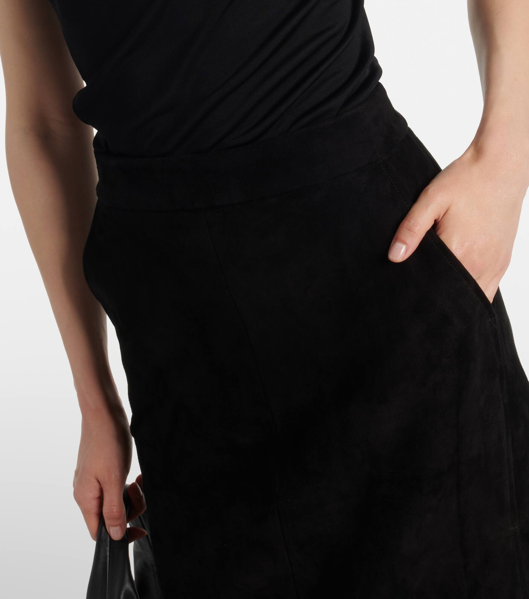 Taylor suede midi skirt - 4
