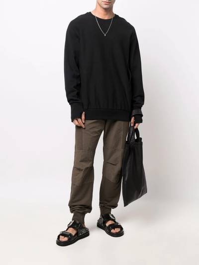 Isaac Sellam rear logo-patch sweatshirt outlook