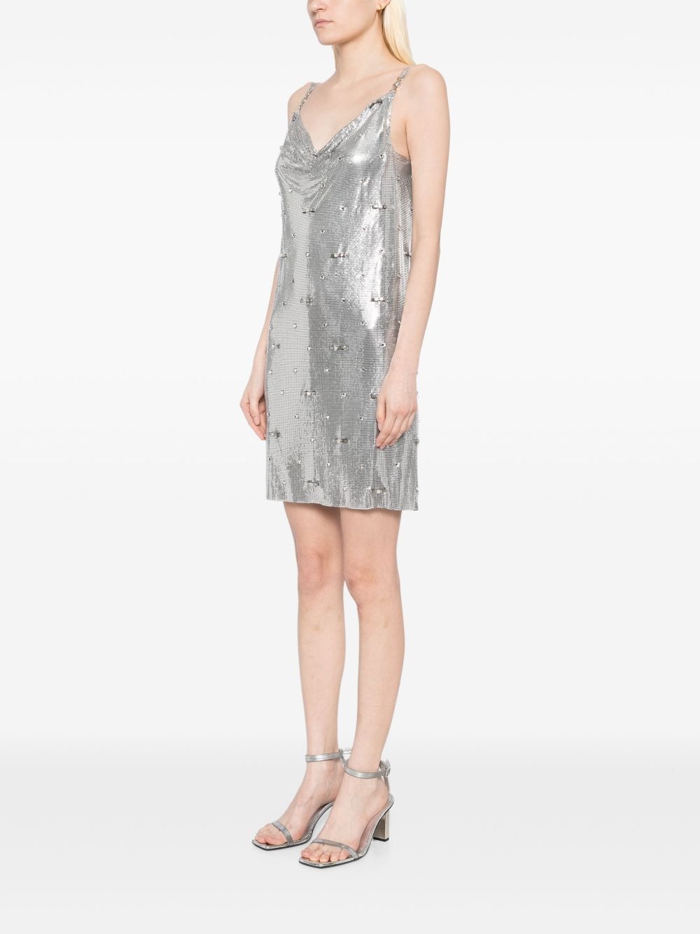 aluminum metal mesh dress - 3