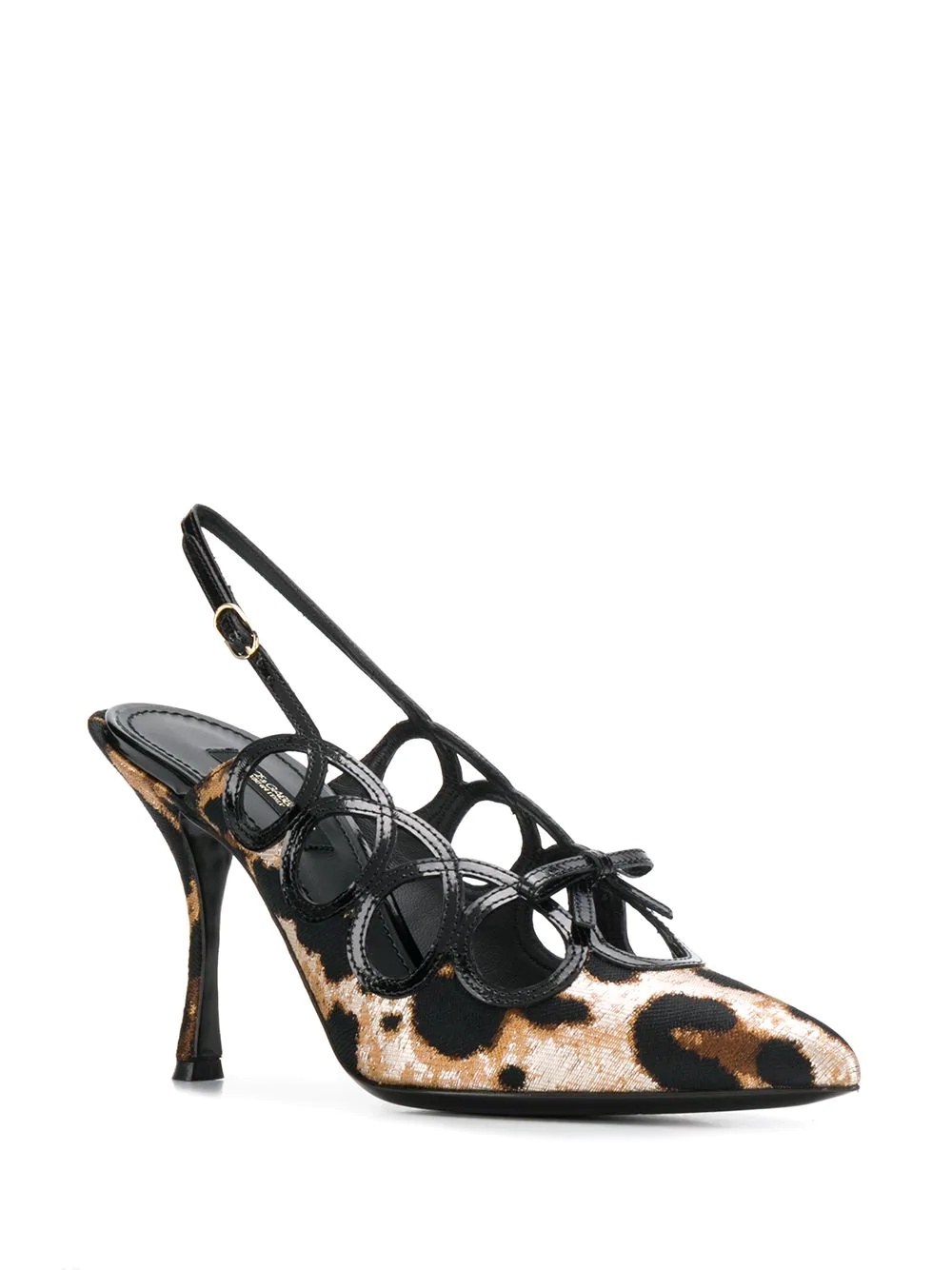 leopard print slingback pumps - 2