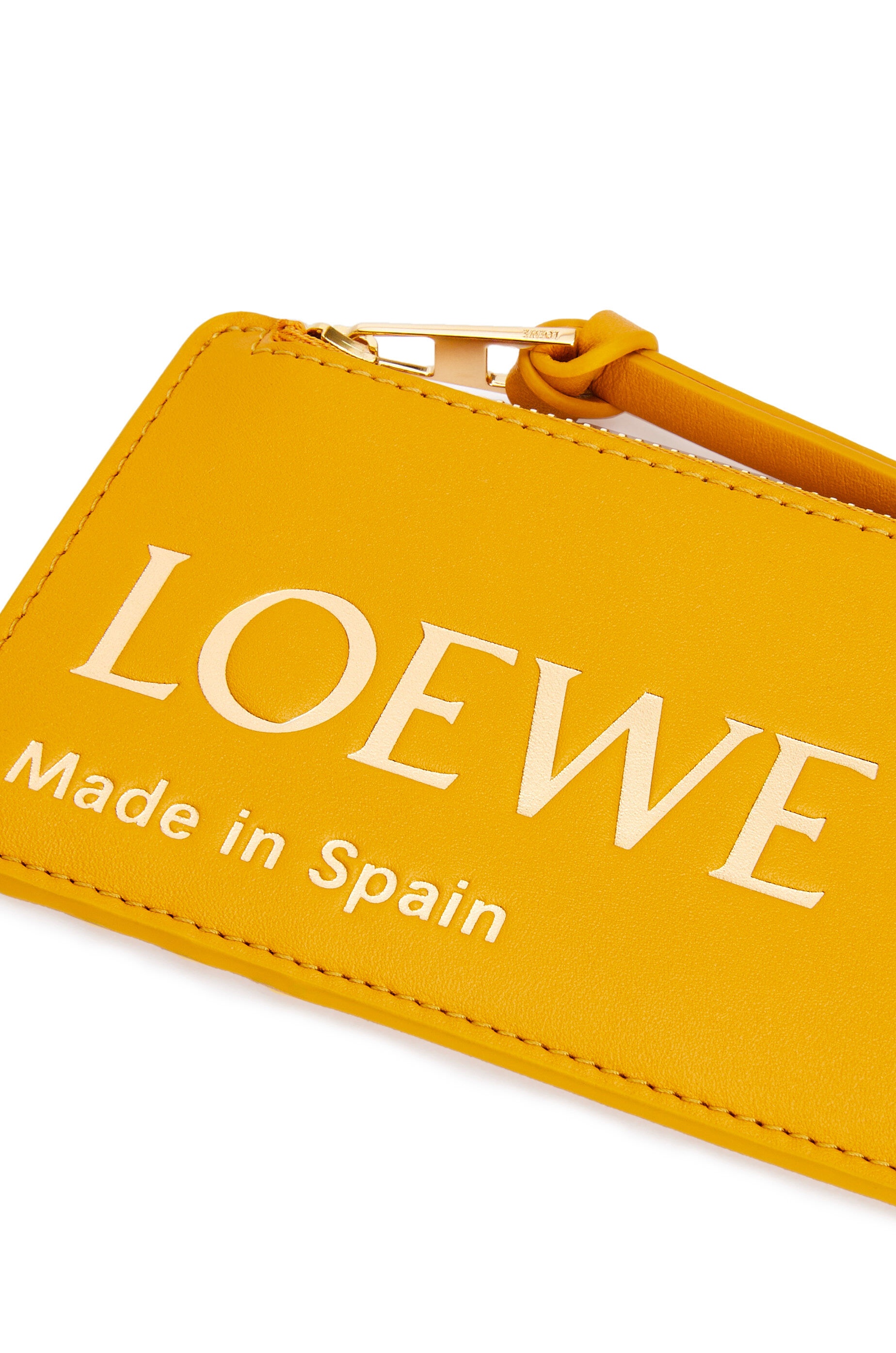 Embossed LOEWE coin cardholder in shiny nappa calfskin - 4