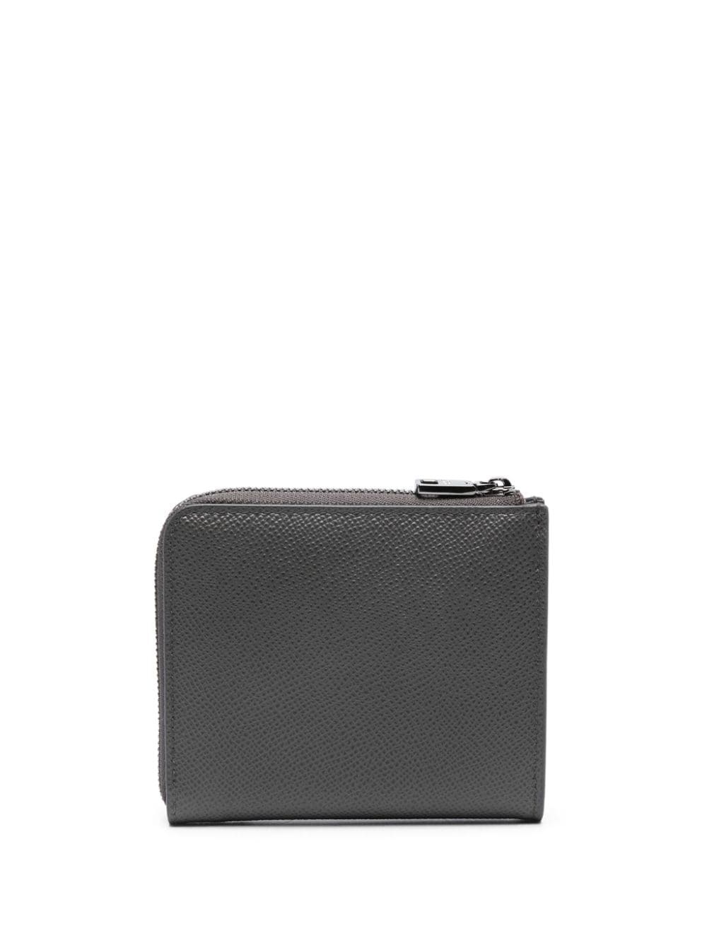 logo-plaque grained cardholder - 2