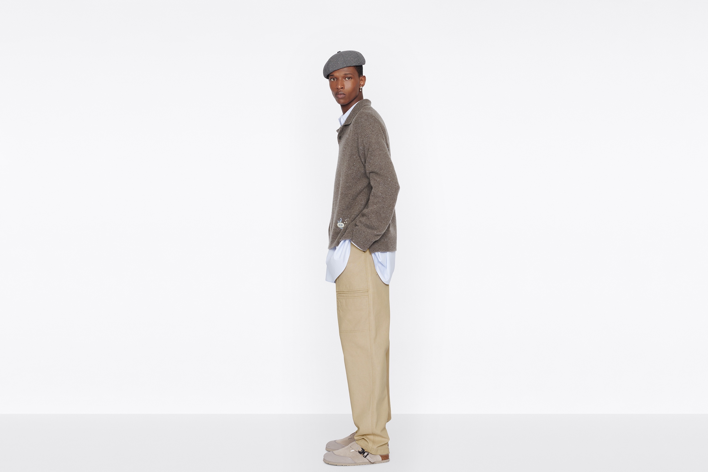 Cargo Pants with 'CD' Buckle Belt - 5