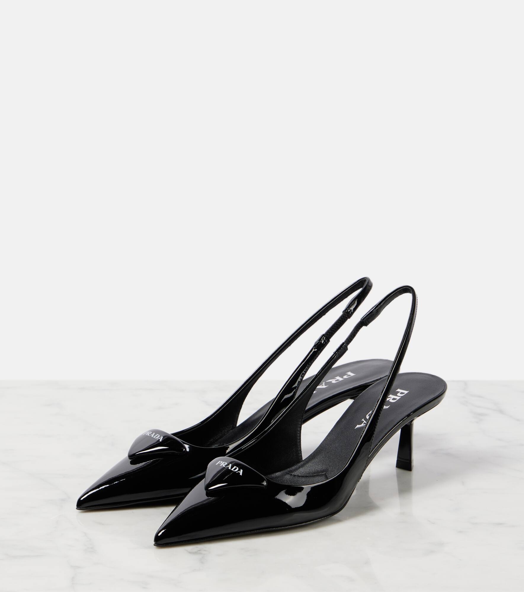 Leather slingback pumps - 4