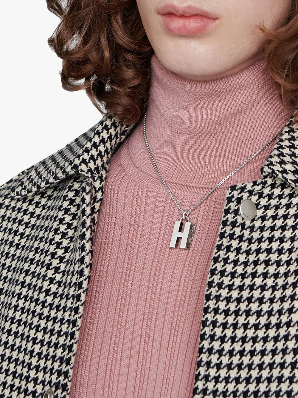 letter H pendant necklace - 2