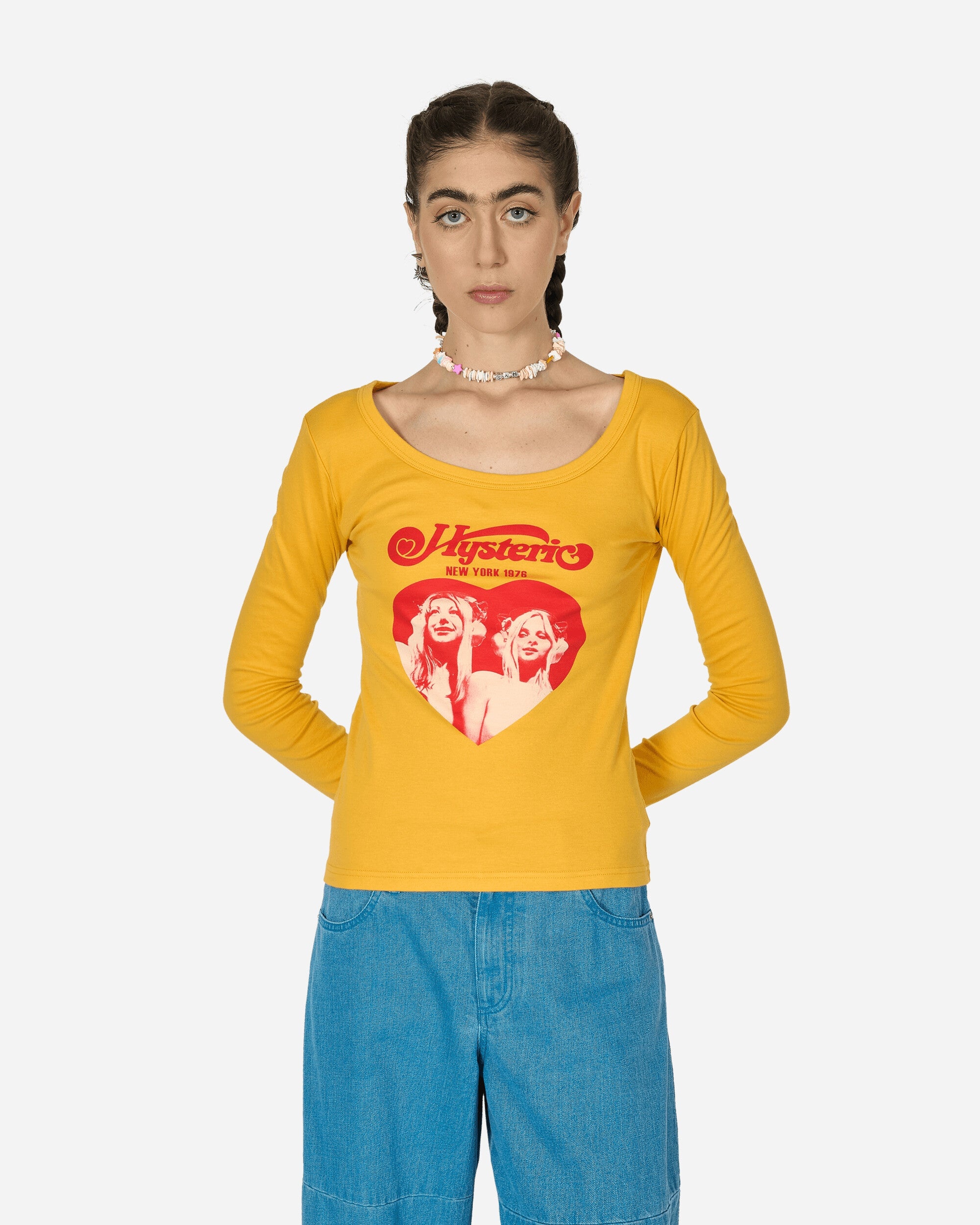 Hysteric Heart Longsleeve T-Shirt Yellow - 1