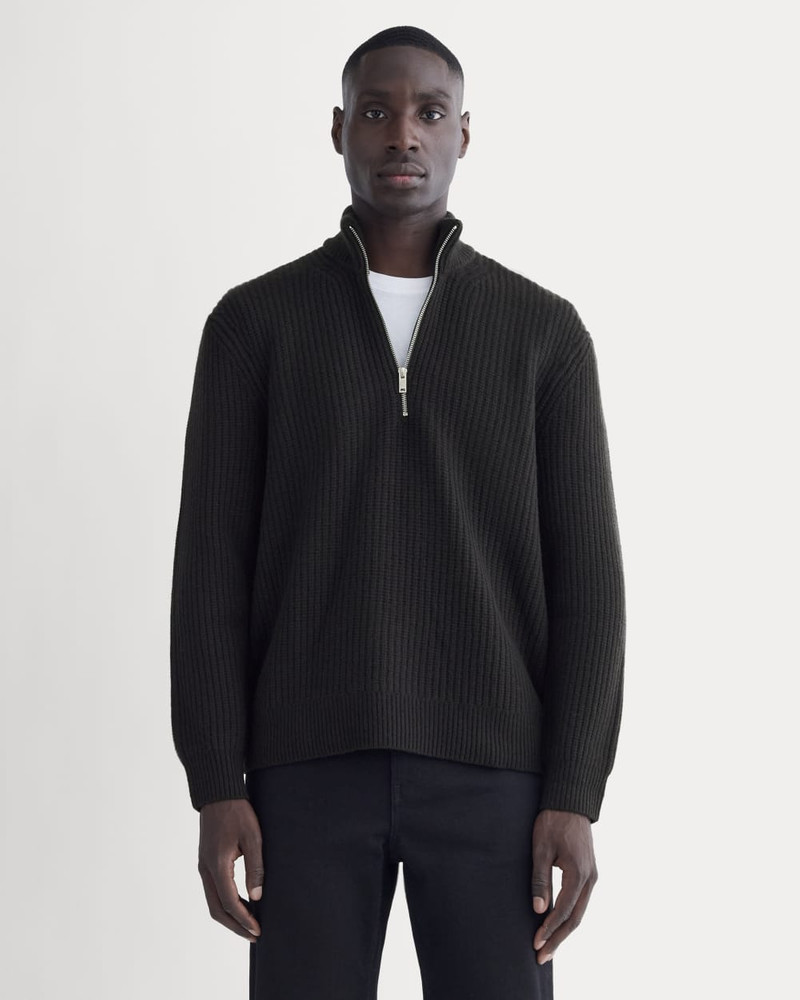 EVERLANE THE FELTED MERINO HALF-ZIP SWEATER outlook