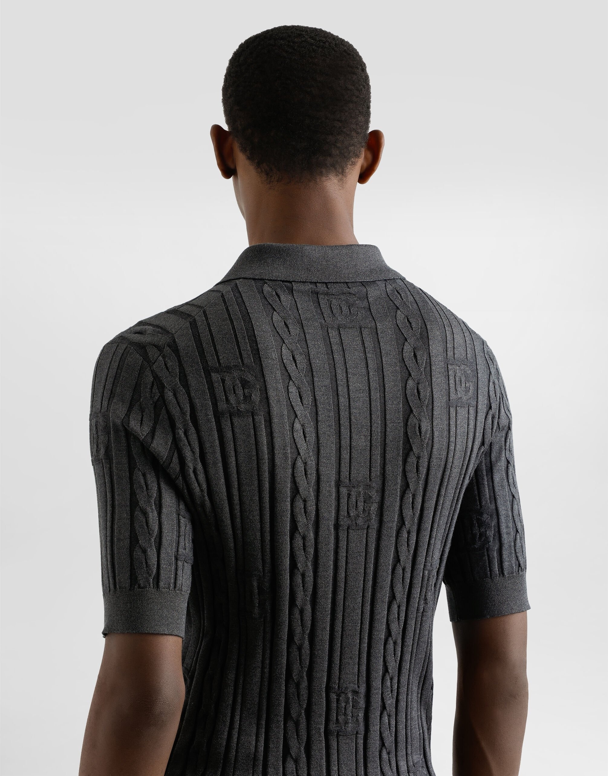 Silk and cotton polo-shirt - 4