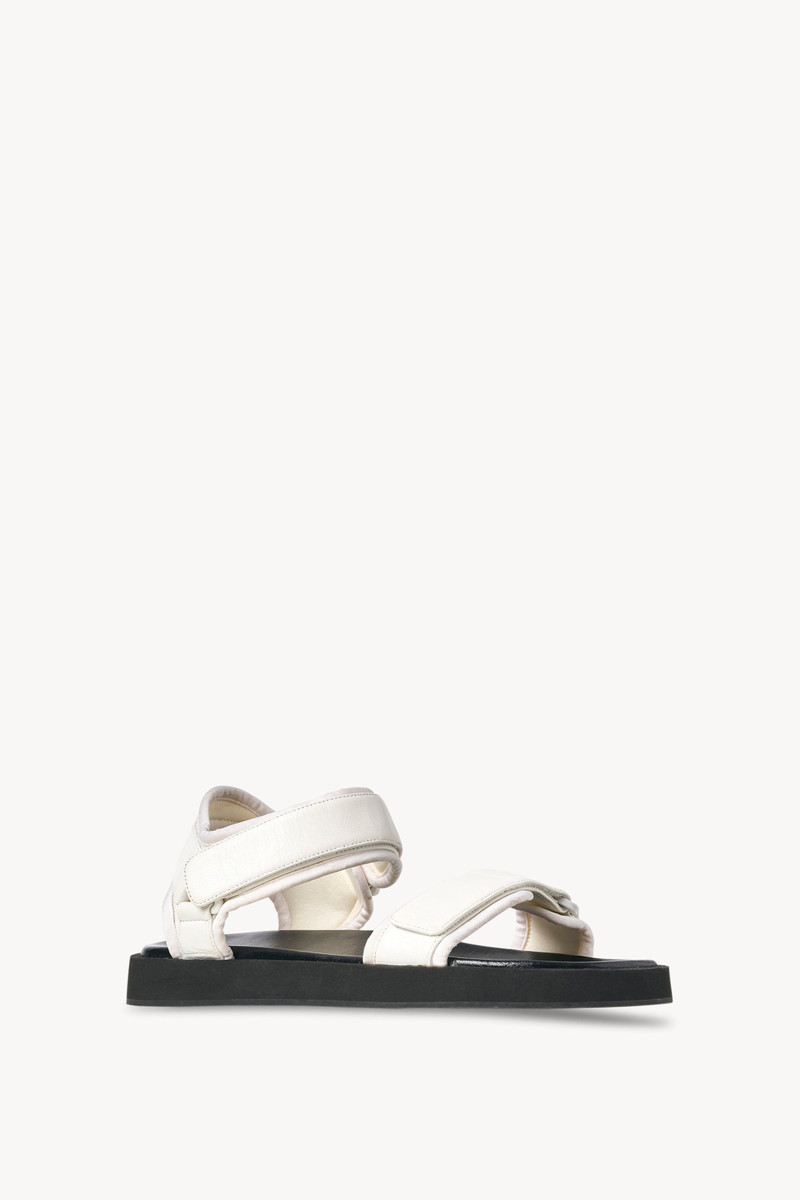 The Row Hook-and-Loop Sandal in Leather outlook
