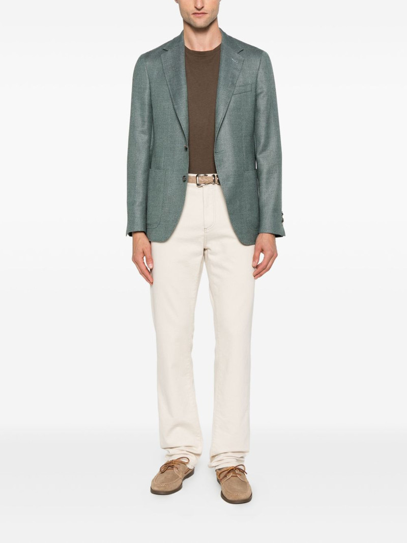 Canali Kei patch-pocket blazer outlook