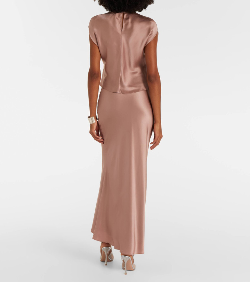 Silk satin maxi skirt 3