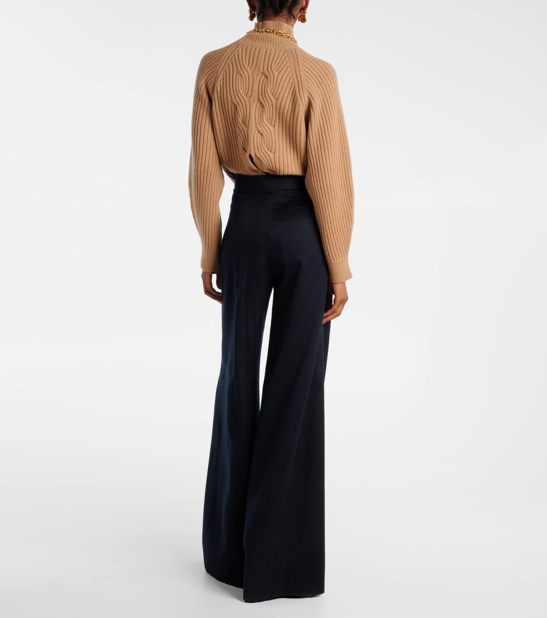 Ori camel hair wide-leg pants - 3