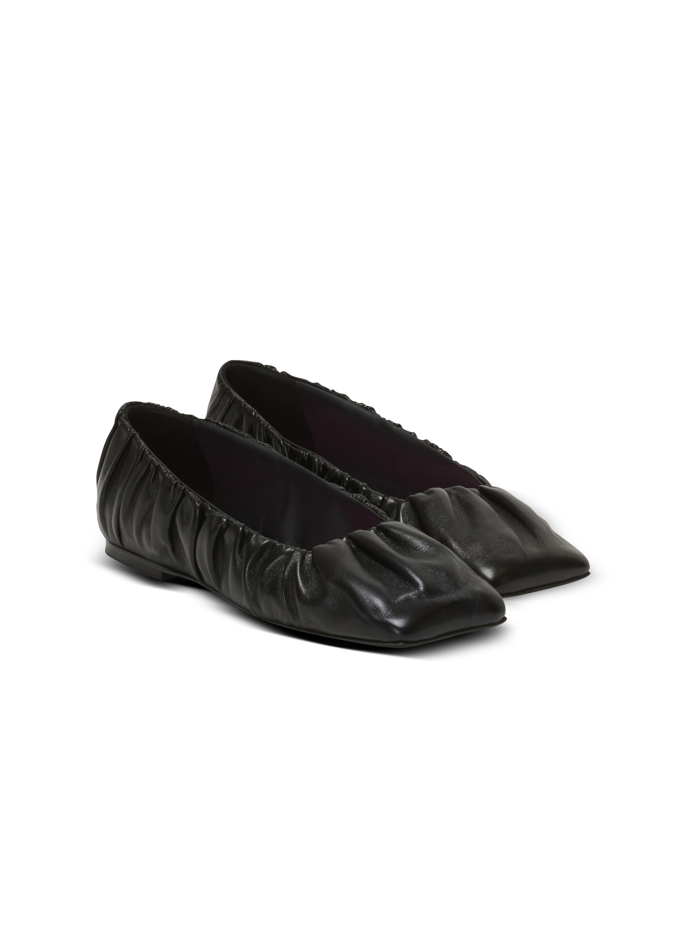 Eden ballet flats in gathered lambskin - 2