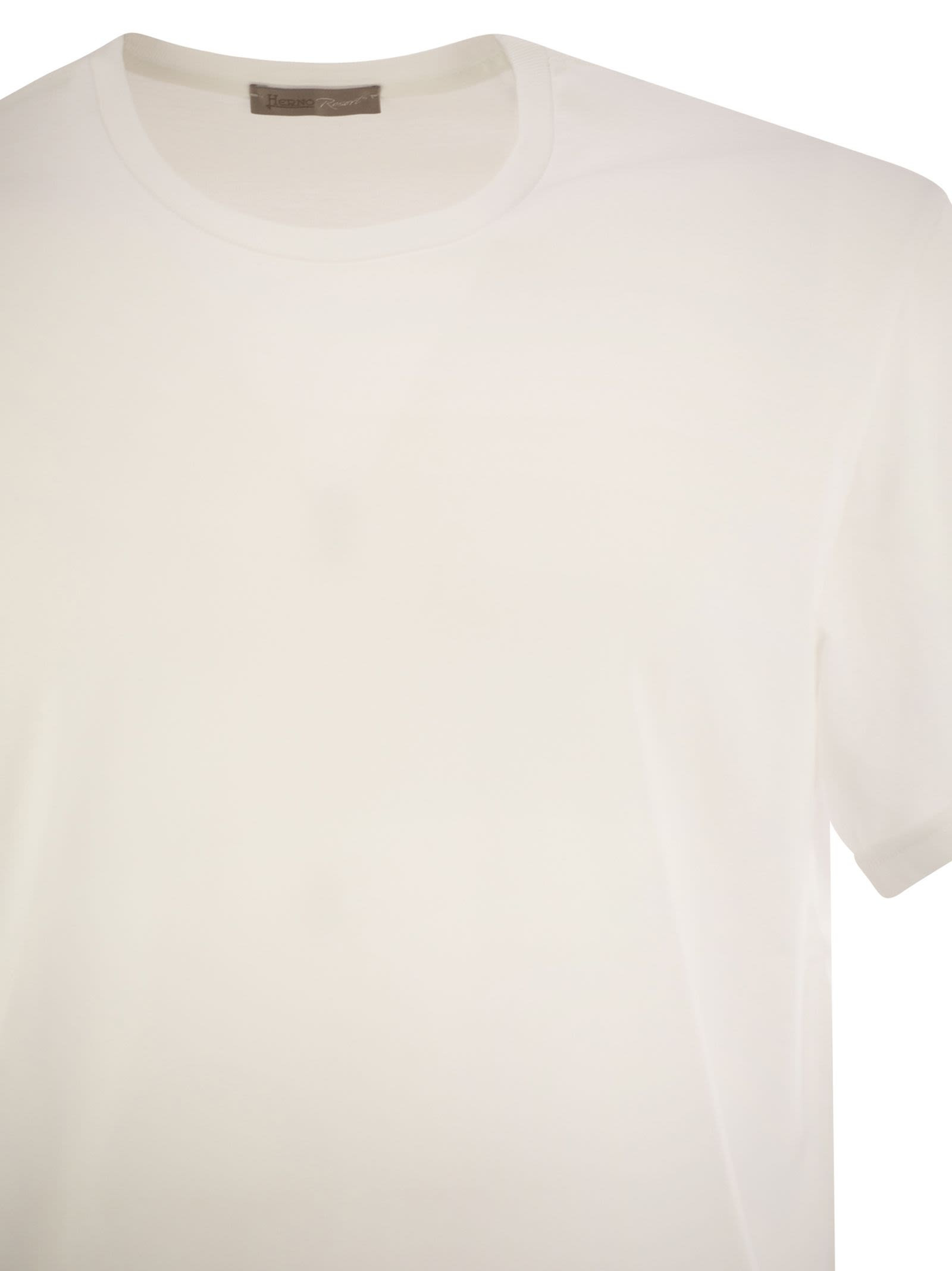 Herno Men Resort T-Shirt In Cotton And Light Stretch Nylon - 4
