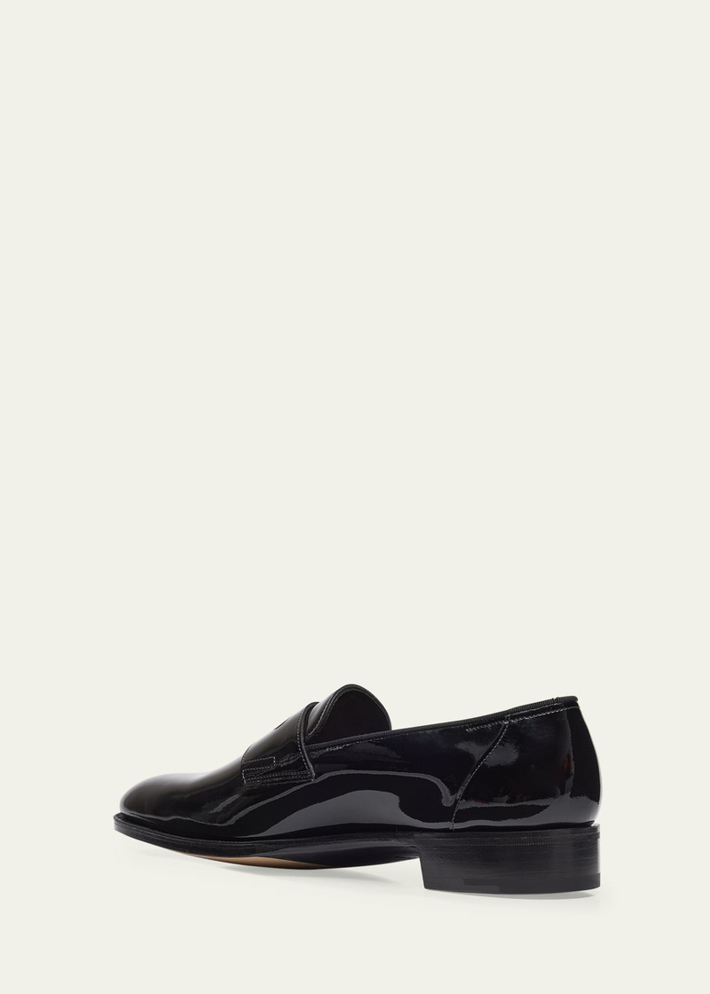 John Lobb Men's Jamie Patent Leather Penny Loafers outlook