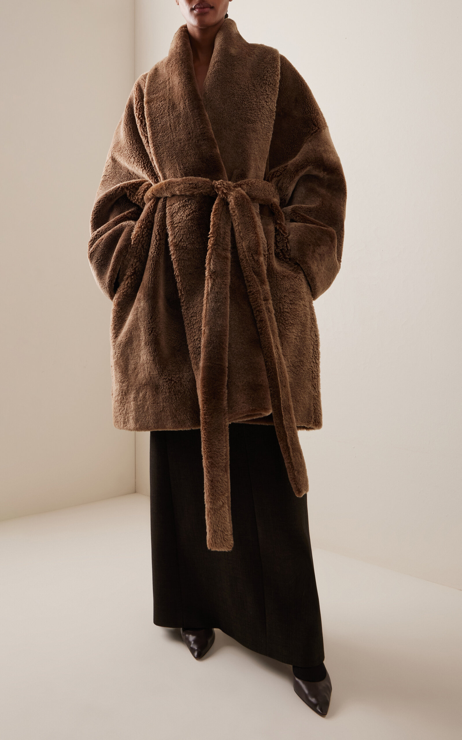 Lucja Shearling Coat brown - 3