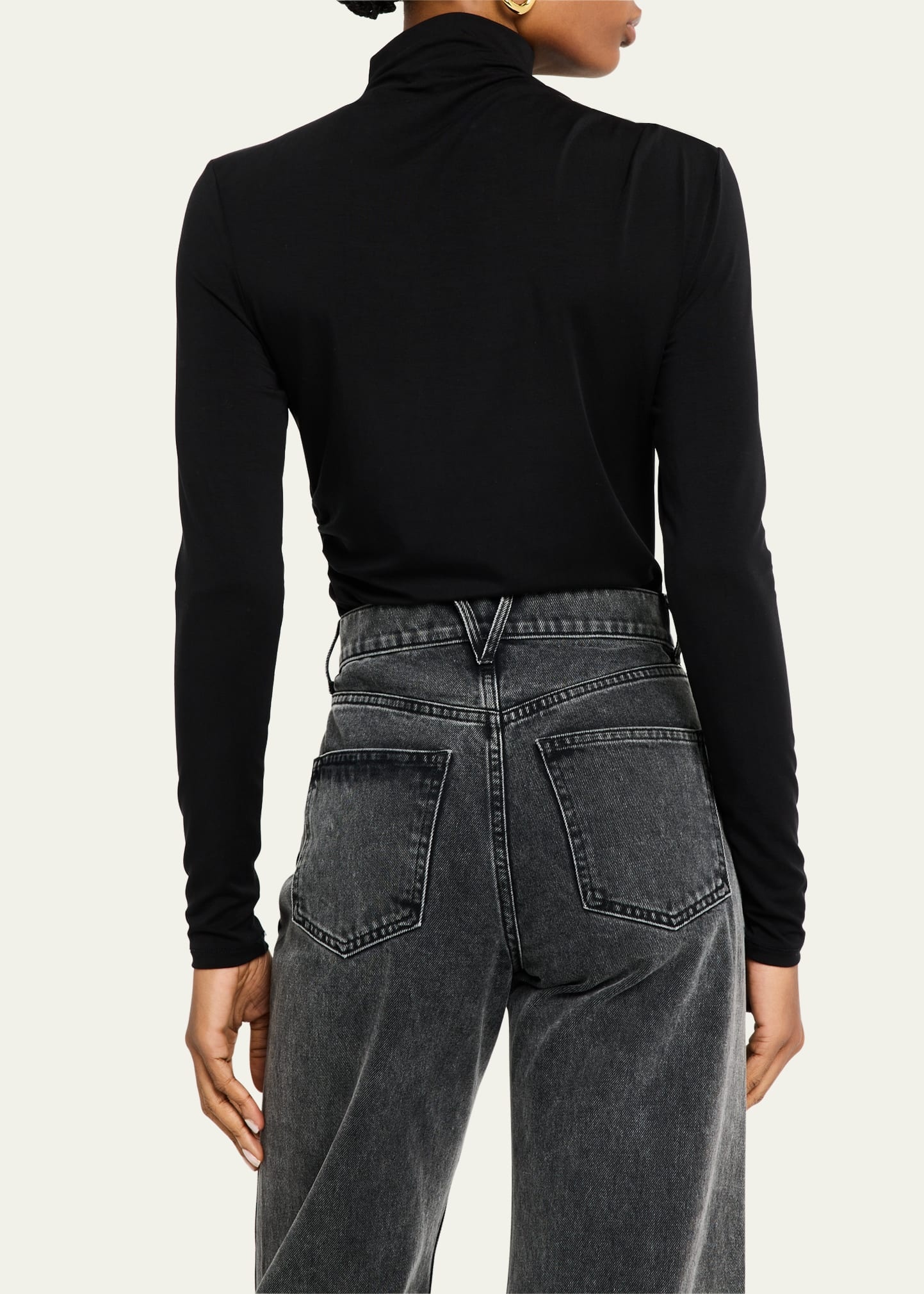 Mylie Gathered Turtleneck Top - 4