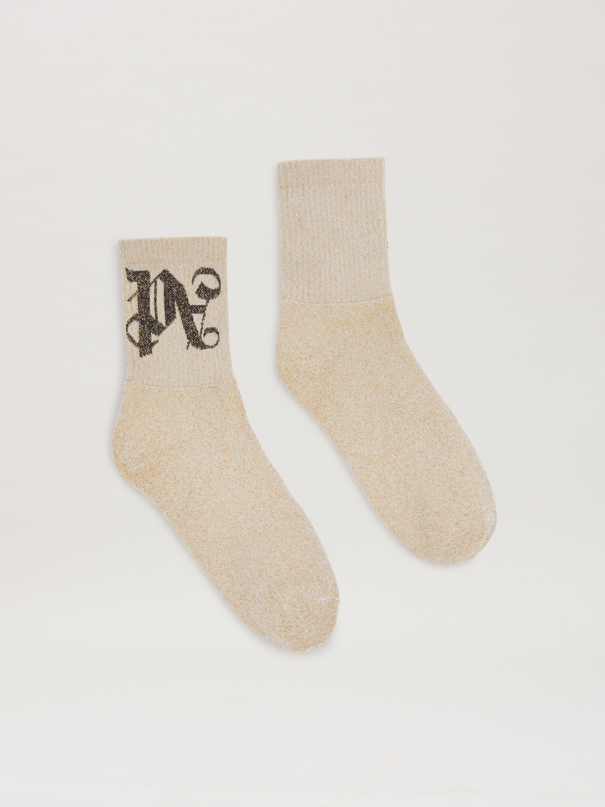 Lurex short socks with Monogram - 1