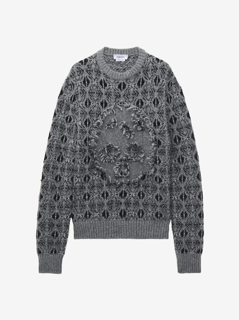 Distressed Skull Fair Isle Jumper 1