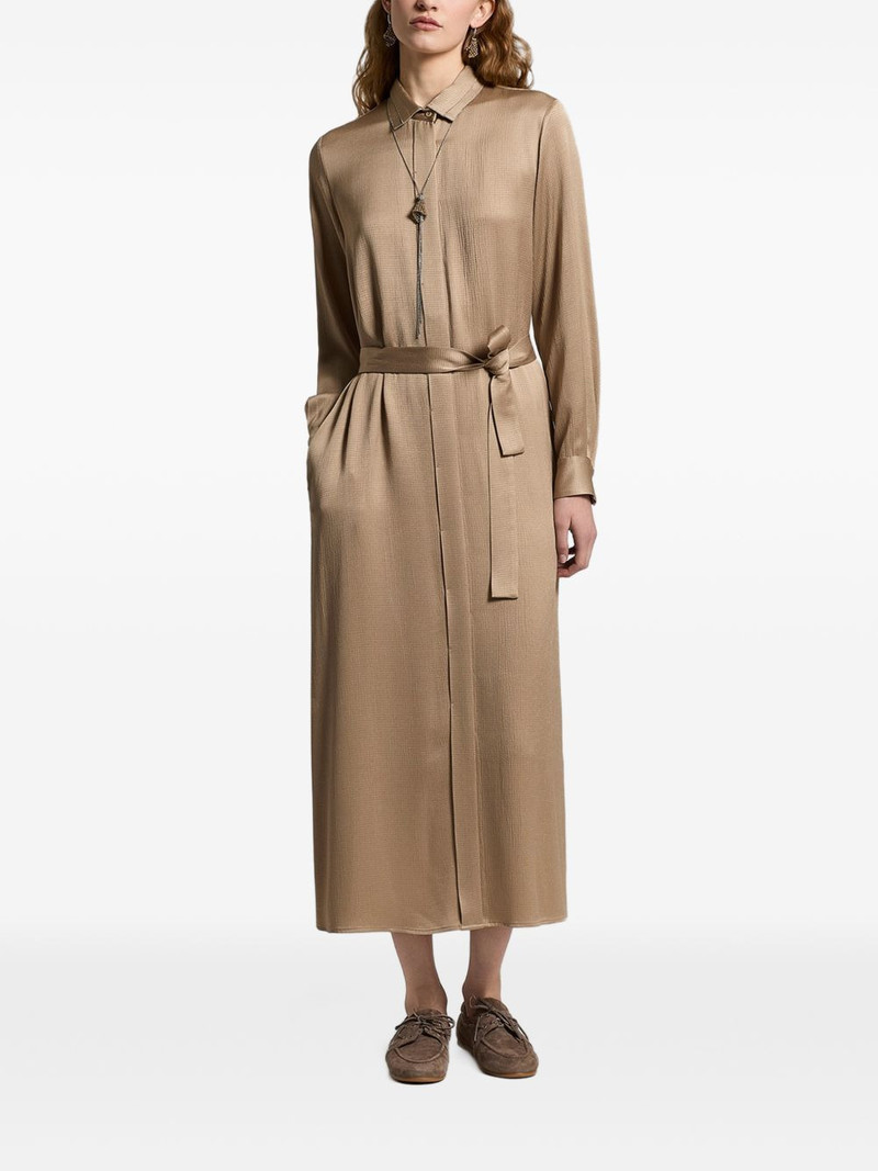PESERICO satin midi dress outlook