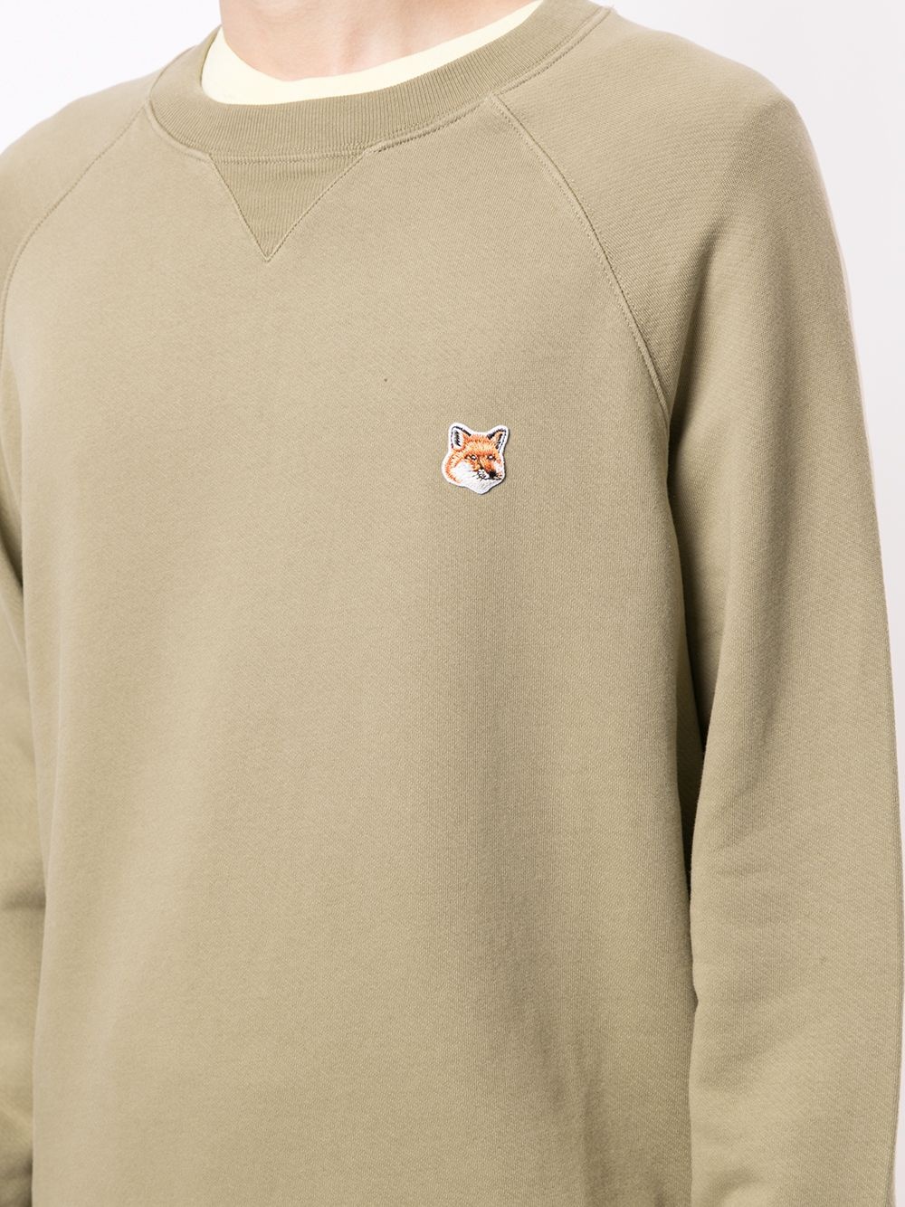 embroidered-logo cotton sweatshirt - 5